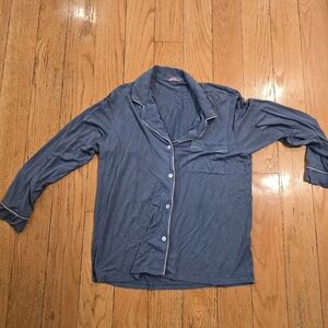 Eberjey Tencel Modal Blend Light Blue Pajama Women's Top Size M